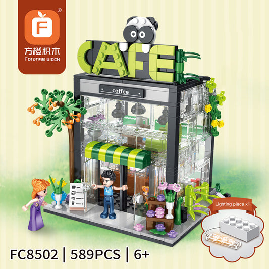 Forange FC8502 MOC Girl Dream Cottage CAFE Shop Building Blocks 589PCS Bricks Toys Gift From China.