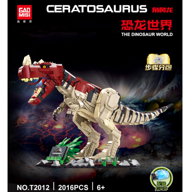 GAOMISI T2012 Dinosaur World Jurassic Ceratosaurus with Light Building Blocks 2016pcs Bricks Toys For Gift from China