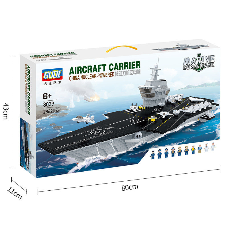 GUDI 8029 Military series Aircraft Carrier China Nuclear-Powered Building block model 2862pcs from China