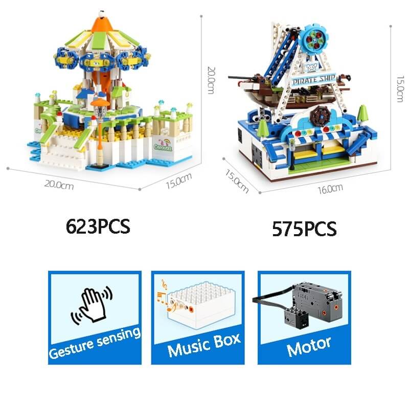 CADA C51046 C51047 Pirate Ship & Carousel