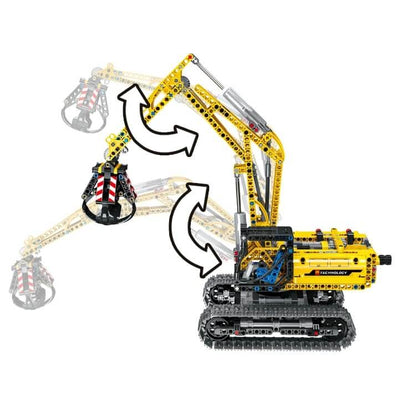LELE 38014 Excavator Engineering Truck compatible LEGO 42006 Power Function 2 in 1