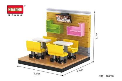 HSANHE 6706 McDonald Fast Food Restaurant 5 IN 1