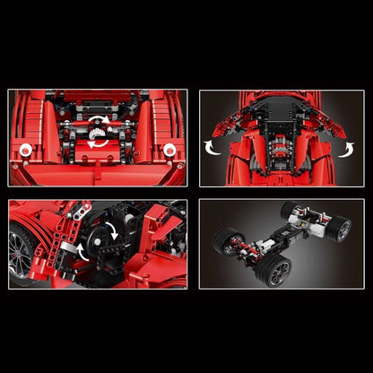 MOULDKING 13085 MOC 5902 Ferrari FXX Supercharged V12 1:8 with App/RC + Led Light