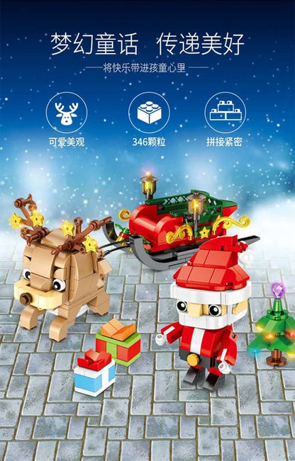 SEMBO 601091 Christmas Santa Claus and Reindeer