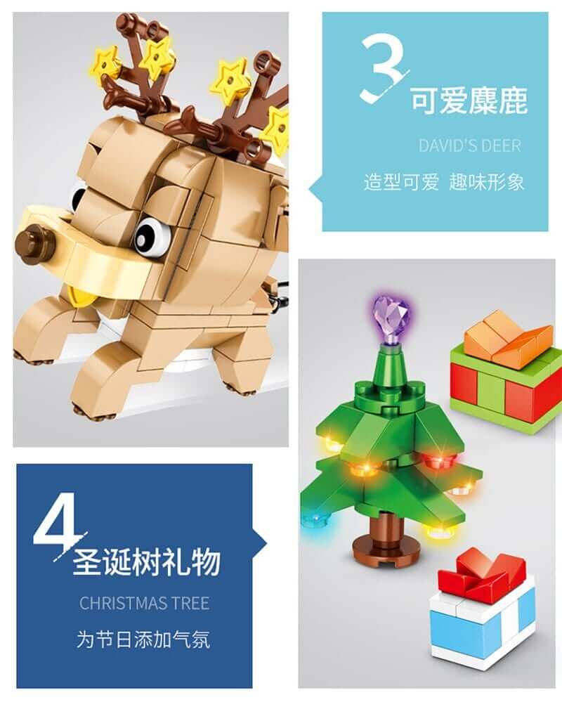 SEMBO 601091 Christmas Santa Claus and Reindeer