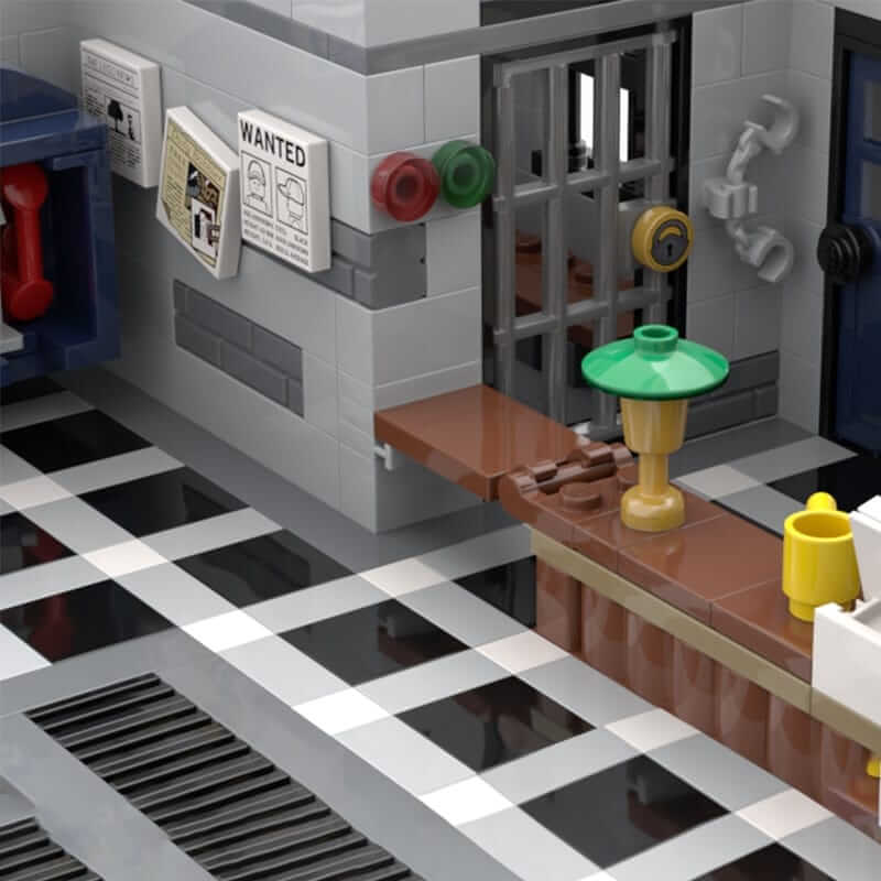 MOC 21474 Modular Police Station by brick_monster