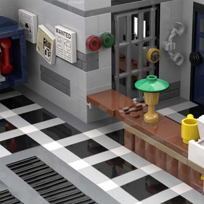 MOC 21474 Modular Police Station by brick_monster