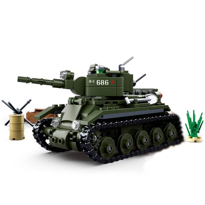 SLUBAN T34 WW2 Military Sets Tanks Troops Plane