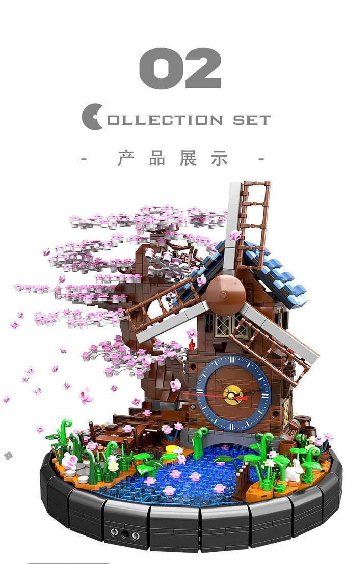 HENGTAI 92035 Idea Series TimeSprite Time Windmill Building Blocks 1944pcs Bricks Model Toys From China