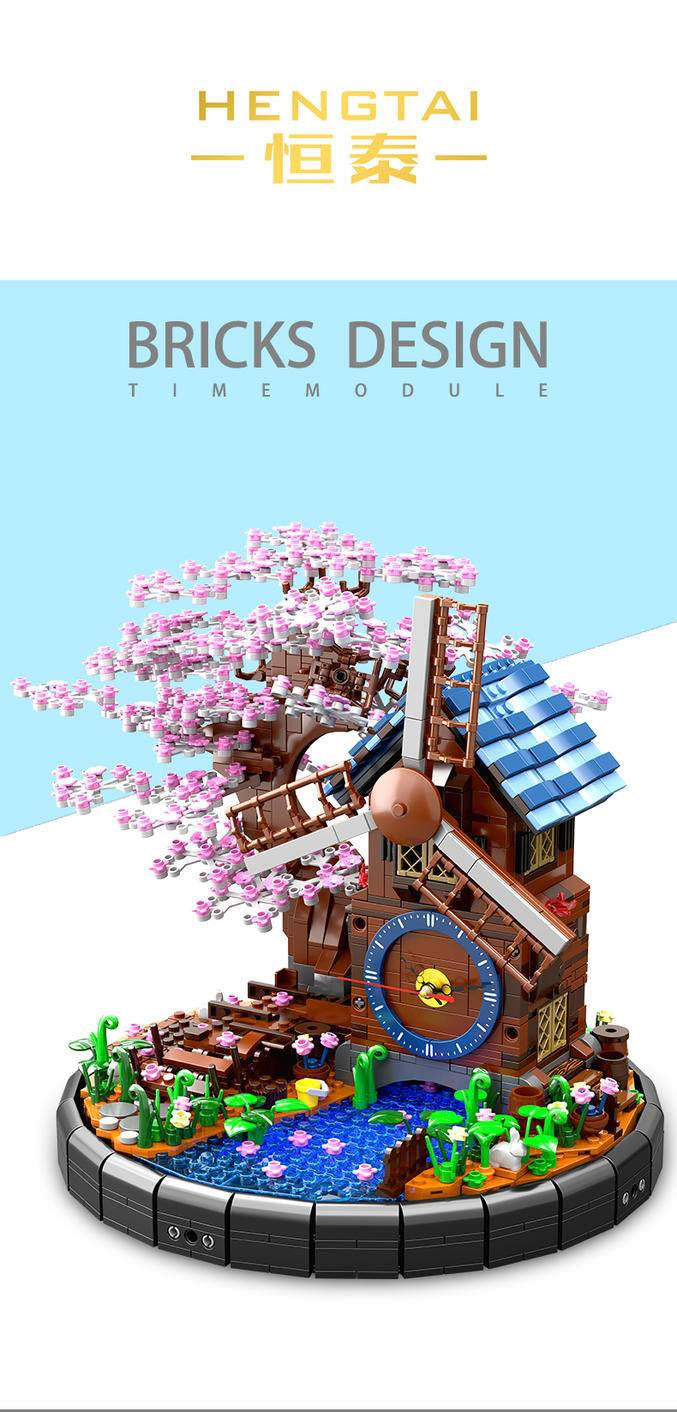 HENGTAI 92035 Idea Series TimeSprite Time Windmill Building Blocks 1944pcs Bricks Model Toys From China