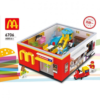 HSANHE 6706 McDonald Fast Food Restaurant 5 IN 1