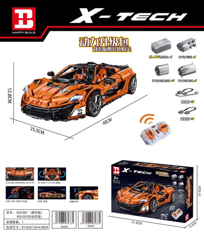 HappyBuild XQ1001 Technic McLaren P1 hypercar building blocks 3302pcs bricks Toys For Gift from China