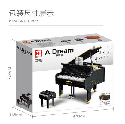 HappyBuild XQGQ-01 2623PCS New Ideas Series MOC Piano Dreamer Creator Optional  Motor Building Blocks Bricks Toys Gifts from China