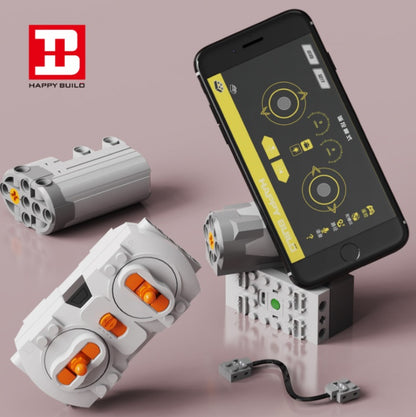 HappyBuild YC-22012 Six-wheel heavy forklift assembling machinery group toy engineering vehicle with Motor 2015pcs From China