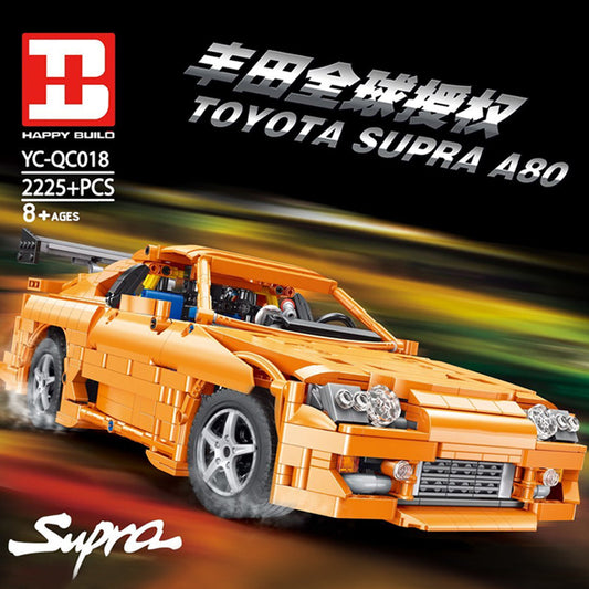 HappyBuild YC-QC018 Tcehnic 【TOYOTA SUPRA A80】 building blocks 2225pcs bricks Toys For Gift from China