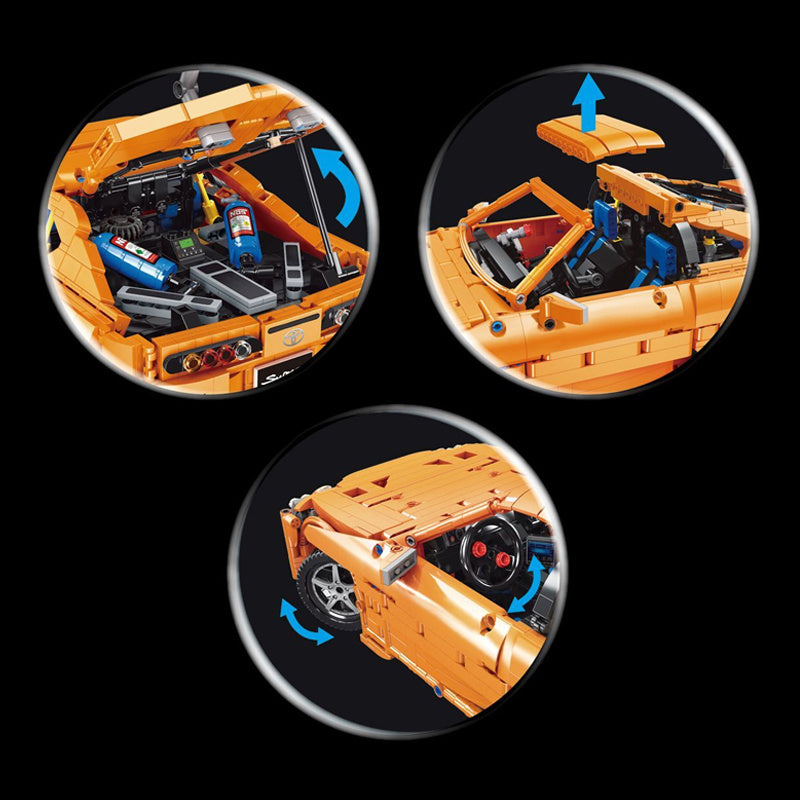 HappyBuild YC-QC018 Tcehnic 【TOYOTA SUPRA A80】 building blocks 2225pcs bricks Toys For Gift from China