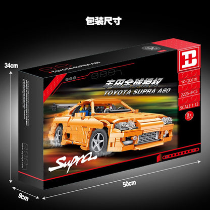 HappyBuild YC-QC018 Tcehnic 【TOYOTA SUPRA A80】 building blocks 2225pcs bricks Toys For Gift from China