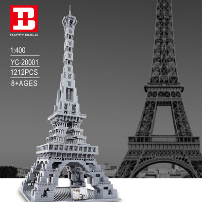HappyBuild YC20001 City Building The Eiffel Tower building blocks 1212pcs bricks Toys For Gift ship from China