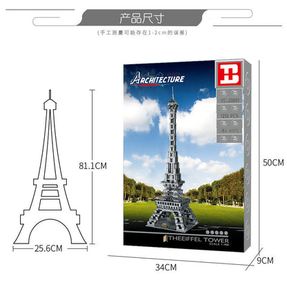 HappyBuild YC20001 City Building The Eiffel Tower building blocks 1212pcs bricks Toys For Gift ship from China