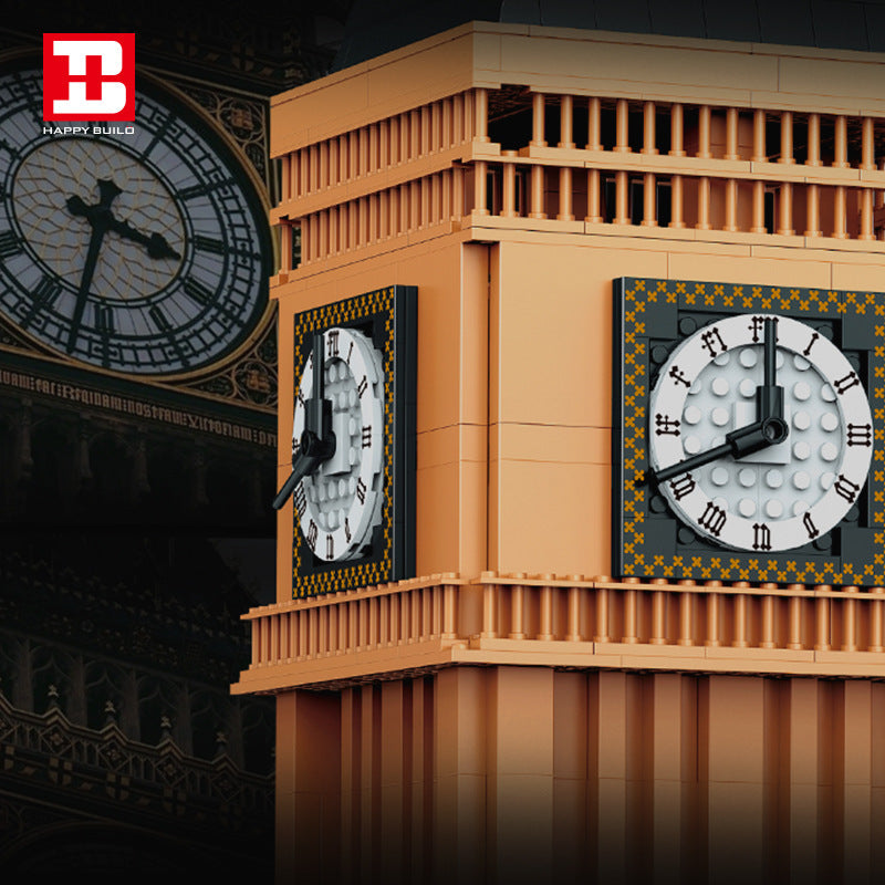 HappyBuild YC20002 Architecture：Elizabeth Tower building blocks 1303pcs bricks Toys For Gift from China