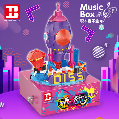 HappyBuild YC50003 Idea Rocket World Music Box Building Blocks 304pcs Toys For Gift from China