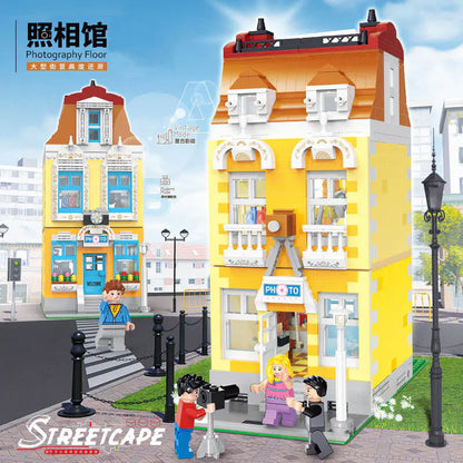 HappyBuilding YC-20006 Vitage Mode Photography Floor Building Blocks 1773pcs Bricks Model From China