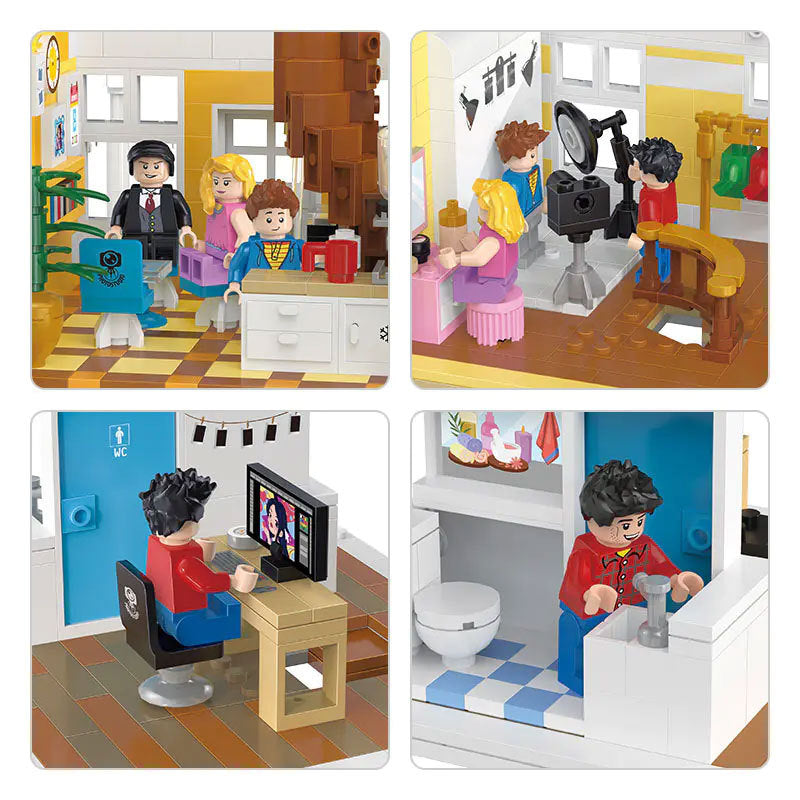 HappyBuilding YC-20006 Vitage Mode Photography Floor Building Blocks 1773pcs Bricks Model From China