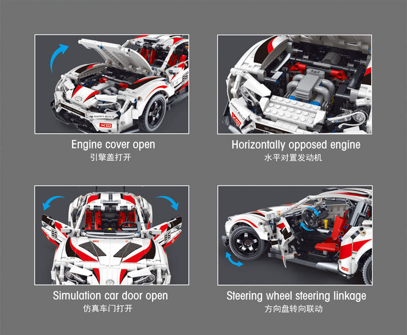 HappyBuilding YG23002 Technic Series "TOYOTA" GT86 Building Bricks 2586pcs Bricks Toys Model Sets From China