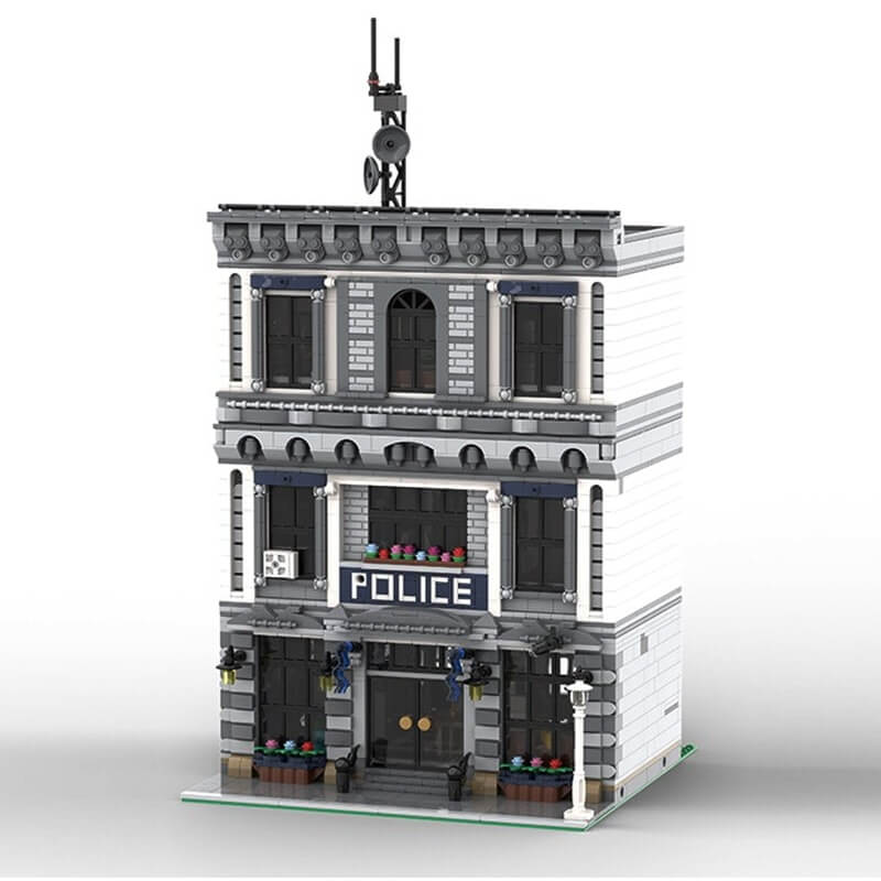 MOC 21474 Modular Police Station by brick_monster