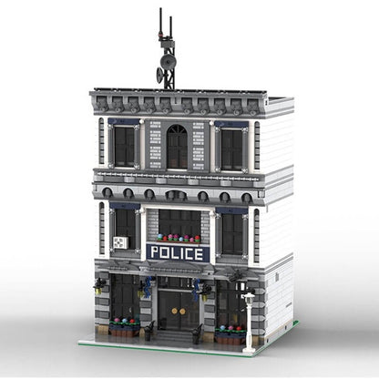 MOC 21474 Modular Police Station by brick_monster