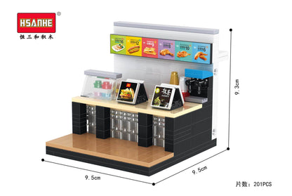 HSANHE 6706 McDonald Fast Food Restaurant 5 IN 1