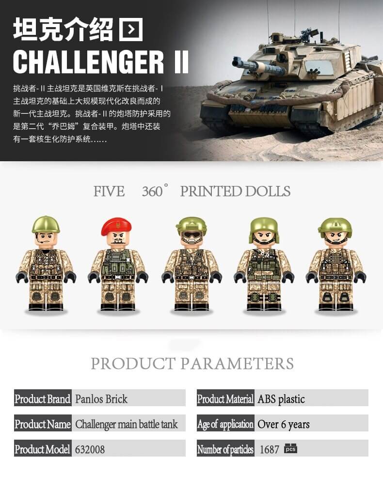 PANLOS 632008 Military Challenger 2 Main Battle Tank