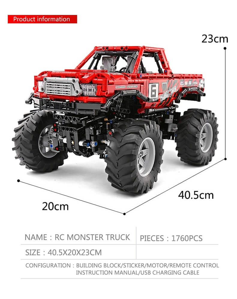 MOC 26278 Monster Truck With Automated Differential Lock