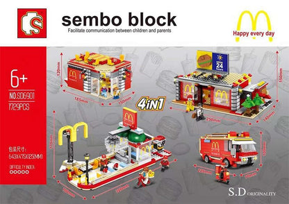 SEMBO SD6901 McDonald Restaurant 4 In 1 with LED Light