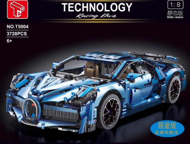 High-Tech Series T5004 Blue Bugatti Divo Building Blocks Model Car DIY Children toy Ship From China.