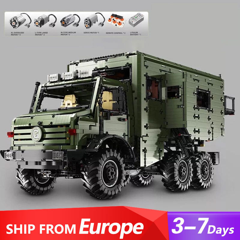 J907 Technic Series Rael Mercedes-Benz Unimog Building Blocks 6689pcs Bricks Toys Ship From Europe 3-7 Days Delivery (With Motor)