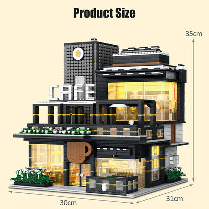 JH86007 MOC Creator Modular Buildings Corner Cafe shop Building Blocks 4314pcs Bricks From Europe 3-7 Days Delivery