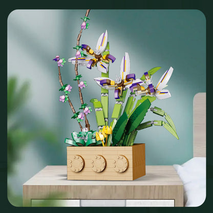 JIBONR G5011 Plants Gladiolus flowers building blocks 1036pcs Idea bricks toys from China