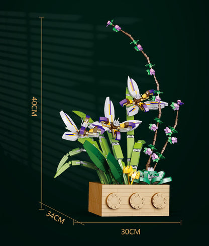 JIBONR G5011 Plants Gladiolus flowers building blocks 1036pcs Idea bricks toys from China