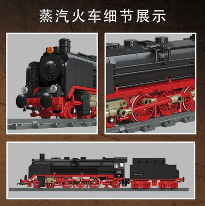 JIESTAR 59004 Expert BR01 Steam Locomotive Train Toy Brick Ship From China