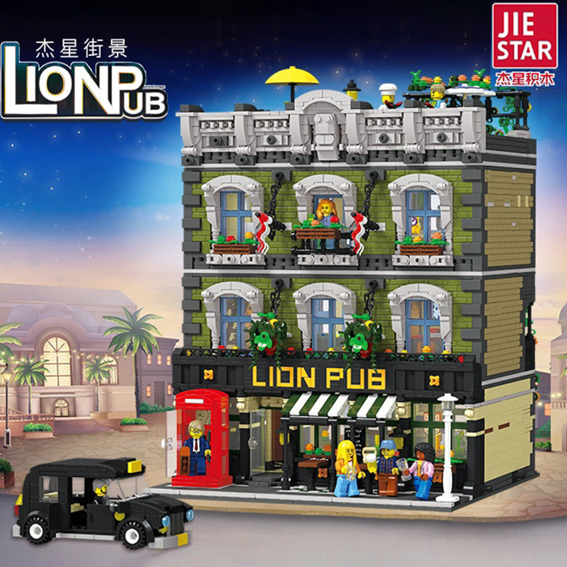 JIESTAR 89107 City Street Lion Pub building blocks 1126pcs bricks Toys For Gift from China