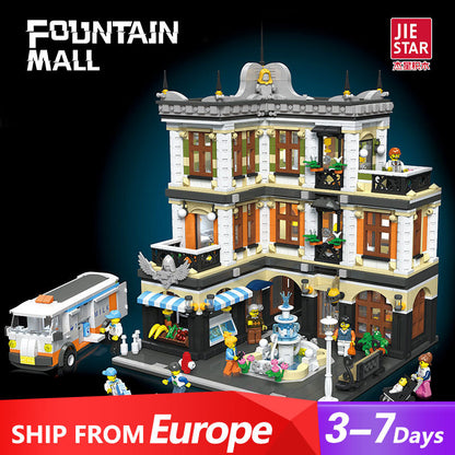 JIESTAR 89113 Modular Buildings The Fountain Square Building Blocks 3420pcs Bricks Toys From Europe 3-7 Days Delivery.