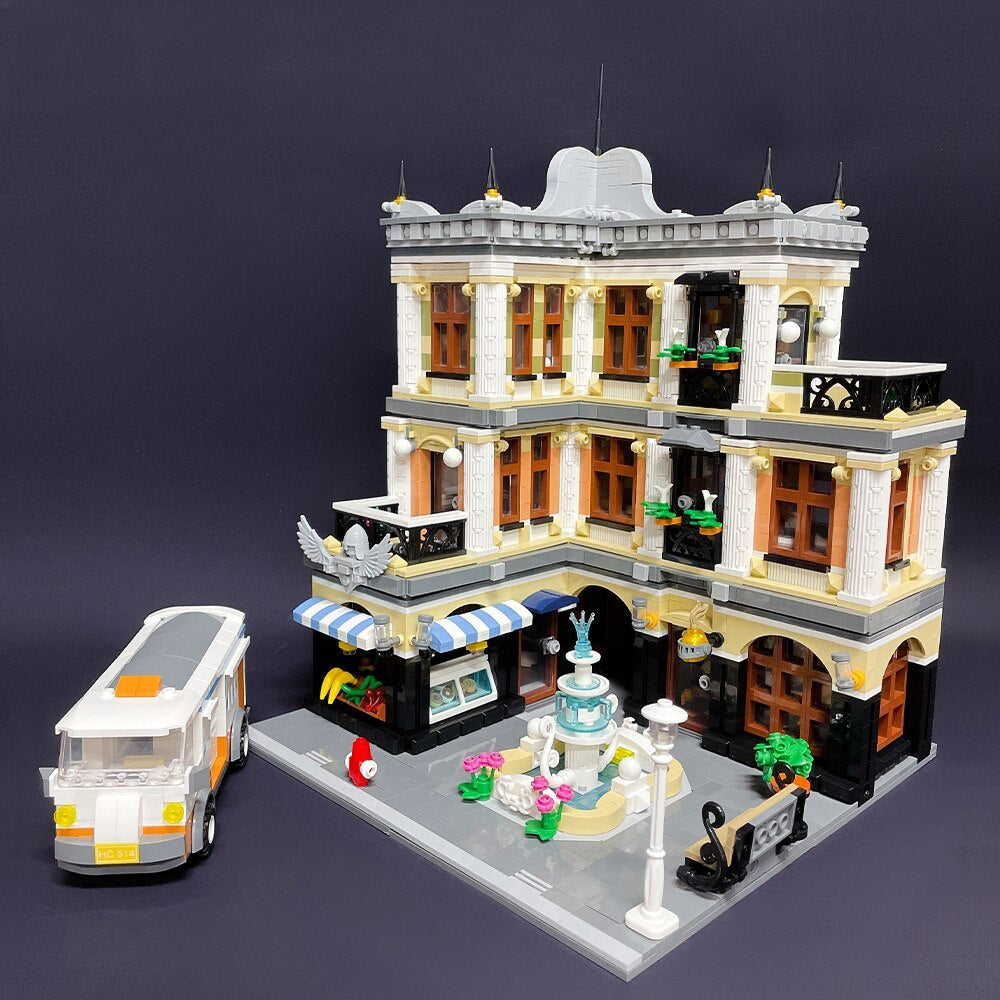 JIESTAR 89113 Modular Buildings The Fountain Square Building Blocks 3420pcs Bricks Toys From Europe 3-7 Days Delivery.