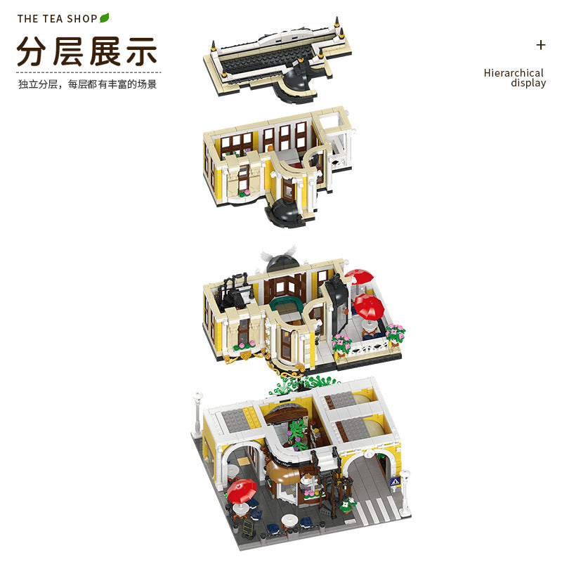 JIESTAR 89124 City Street The Tea Shop Building Blocks 2985pcs Bricks Model From China