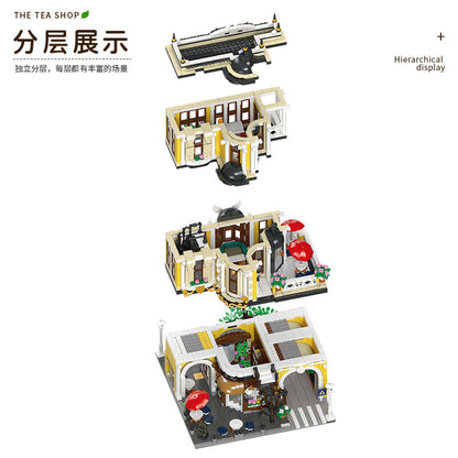 JIESTAR 89124 City Street The Tea Shop Building Blocks 2985pcs Bricks Model From China