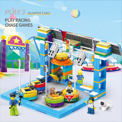 JUHANG 81001 1166pcs Three-change Ferris wheel "creative" Streetscape Architectural scene Building Block Toy From China