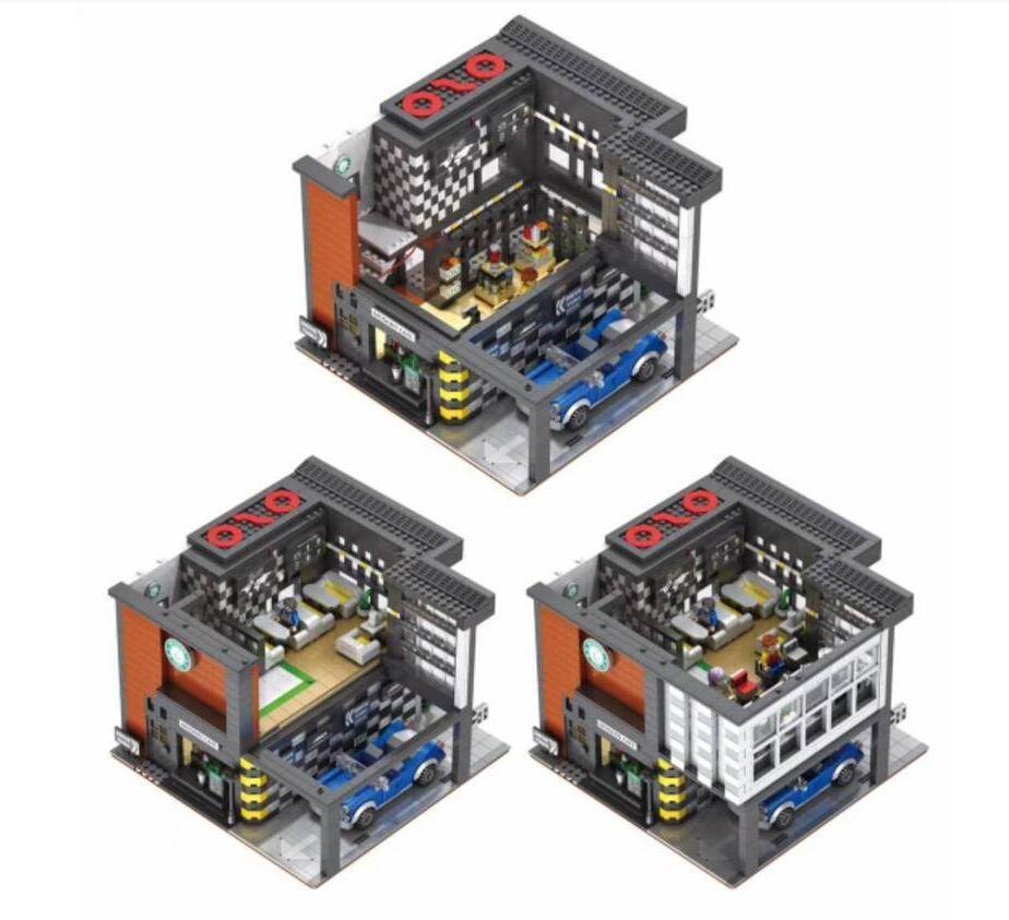 JUHANG 86005 Creator Series Modern Cafe Modular 2020 Building Blocks 2803pcs Bricks Toys Gift For Child