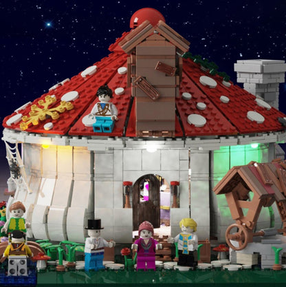 JUHANG 86006  2633pcs  MOC Street View Series Jungle Mushroom House Model From China