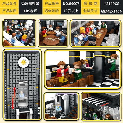 JUHANG 86007 City Street Corner cafe building blocks 4304pcs Toys For Gift from China