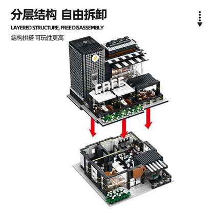 JUHANG 86007 City Street Corner cafe building blocks 4304pcs Toys For Gift from China